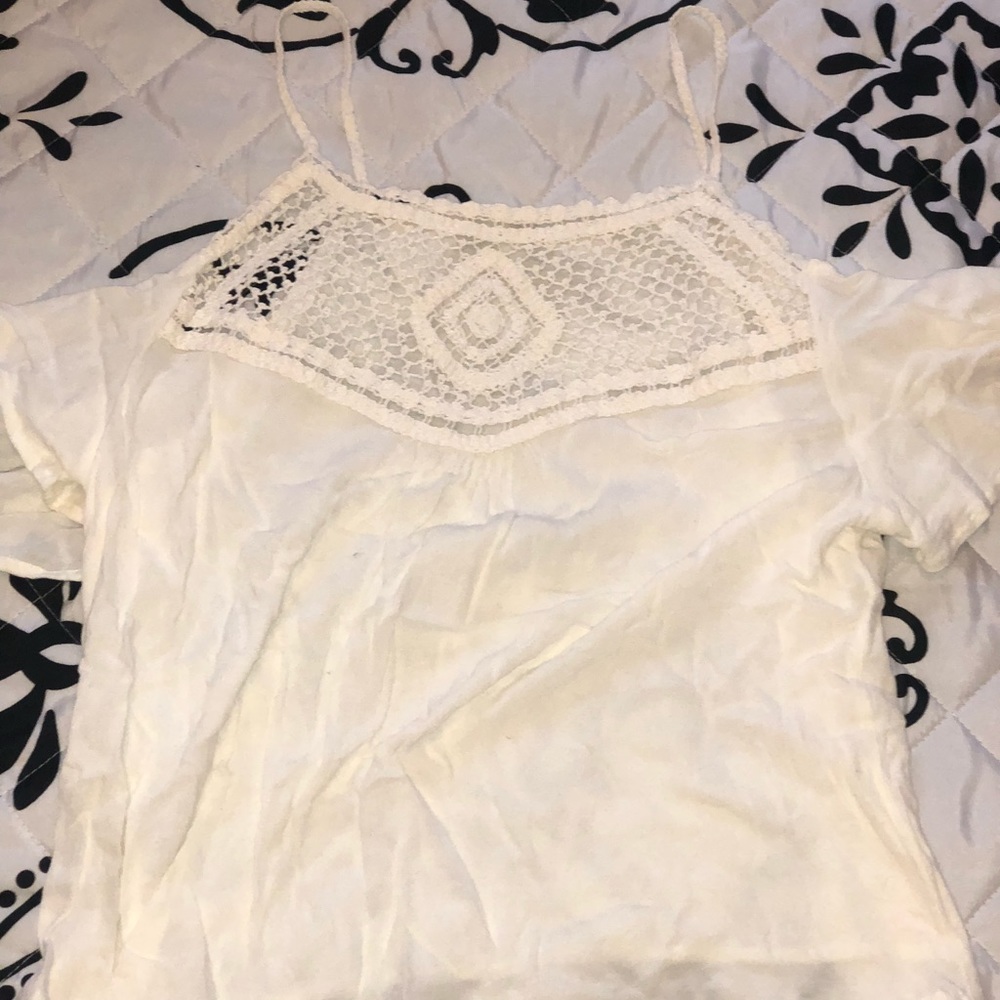 Crocheted Cold Shoulder Top